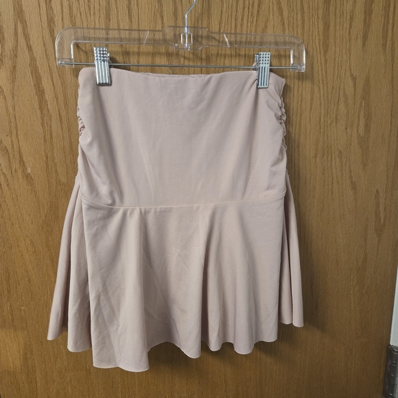 Shein Privé Solid Cami Top & Ruched Skirt Pink Set - Picture 4 of 4